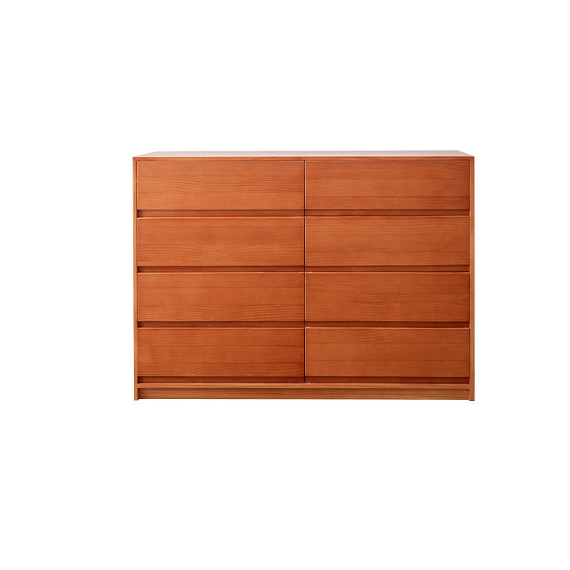 15.74" Wide Accent Chest Pine Rectangle Standard Chest with Drawers 47"L x 16"W x 34"H Cherry Clearhalo 'Cabinets & Chests' 'cabinets_chests' 'furn' 'furn_cabinets_chests' 'Furniture' 'Living Room Furniture' 6083902