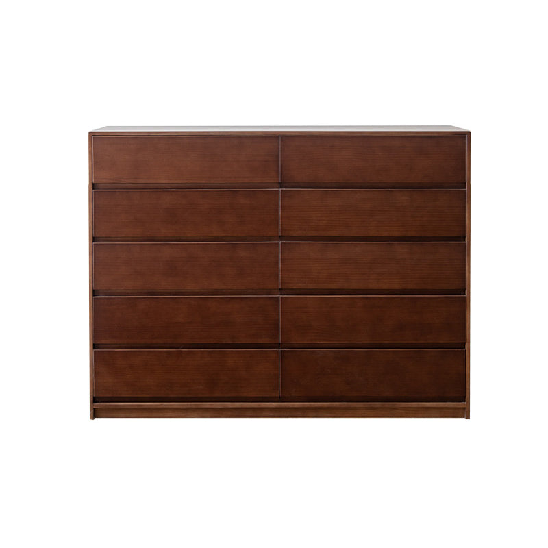 15.74" Wide Accent Chest Pine Rectangle Standard Chest with Drawers 55.1"L x 15.7"W x 42.1"H Dark Walnut Clearhalo 'Cabinets & Chests' 'cabinets_chests' 'furn' 'furn_cabinets_chests' 'Furniture' 'Living Room Furniture' 6083903