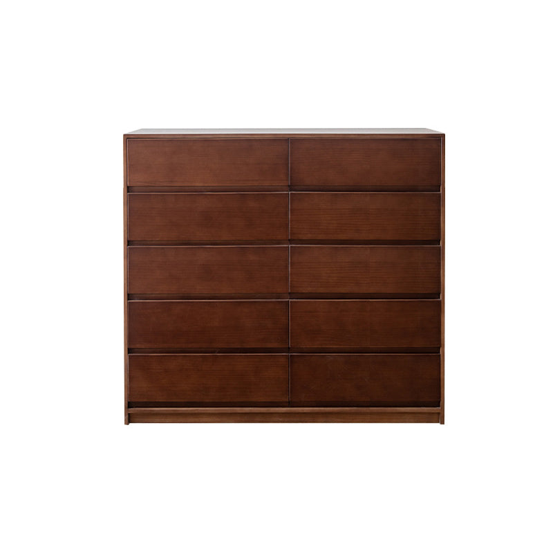 15.74" Wide Accent Chest Pine Rectangle Standard Chest with Drawers 47.2"L x 15.7"W x 42.1"H Dark Walnut Clearhalo 'Cabinets & Chests' 'cabinets_chests' 'furn' 'furn_cabinets_chests' 'Furniture' 'Living Room Furniture' 6083905