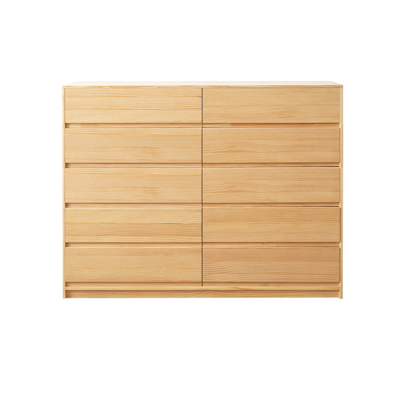 15.74" Wide Accent Chest Pine Rectangle Standard Chest with Drawers 55.1"L x 15.7"W x 42.1"H Natural Clearhalo 'Cabinets & Chests' 'cabinets_chests' 'furn' 'furn_cabinets_chests' 'Furniture' 'Living Room Furniture' 6083906