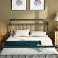 Industrial Iron Bed with Rectangle Headboard and Metal Legs in Black Clearhalo 'Bedroom Furniture' 'Beds' 'furn' 'furn_beds' 'Furniture' 6083925