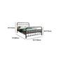 Industrial Iron Bed with Rectangle Headboard and Metal Legs in Black Clearhalo 'Bedroom Furniture' 'Beds' 'furn' 'furn_beds' 'Furniture' 6083929