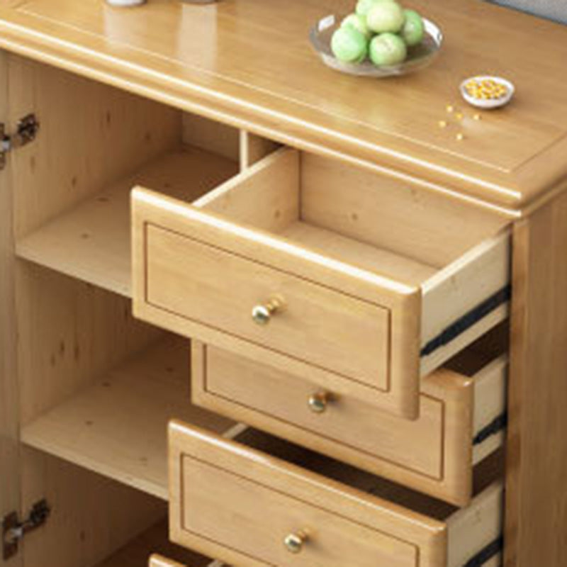 Armoire à accent de 15,74 "de large armoire latérale en caoutchouc avec 1 portes et 5 tiroirs