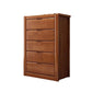Modern 15,74 "Wide Accent Chest Brown Rubberwood -borst met laden
