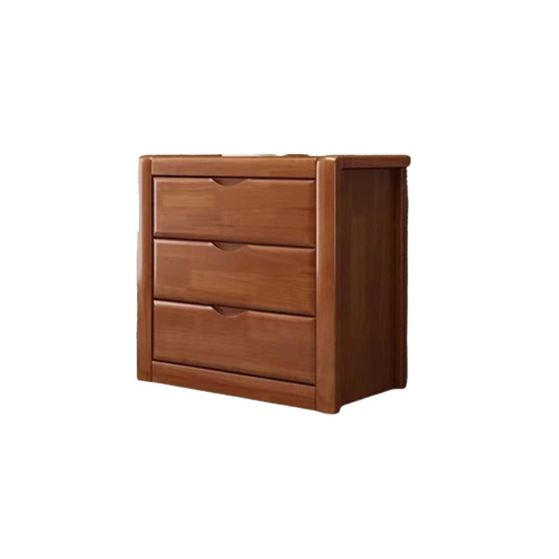 Modern 15,74 "Wide Accent Chest Brown Rubberwood -borst met laden