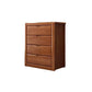 Modern 15,74 "Wide Accent Chest Brown Rubberwood -borst met laden