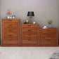 Modern 15,74 "Wide Accent Chest Brown Rubberwood -borst met laden