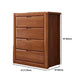 Modern 15,74 "Wide Accent Chest Brown Rubberwood -borst met laden