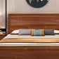 Walnut Wood Bed 85.43" Long 43.30" High Bed with Low Profile