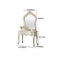 White Vanity Dressing Table Set Victorian Mirrored Wood Vanity Clearhalo 'Bedroom Furniture' 'furn' 'furn_makeup_vanities' 'Furniture' 'Makeup Vanities' 'makeup_vanities' 6084125
