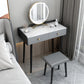 Modern Compact Makeup Vanity 1/2 Cassette da toeletta con sgabello imbottito