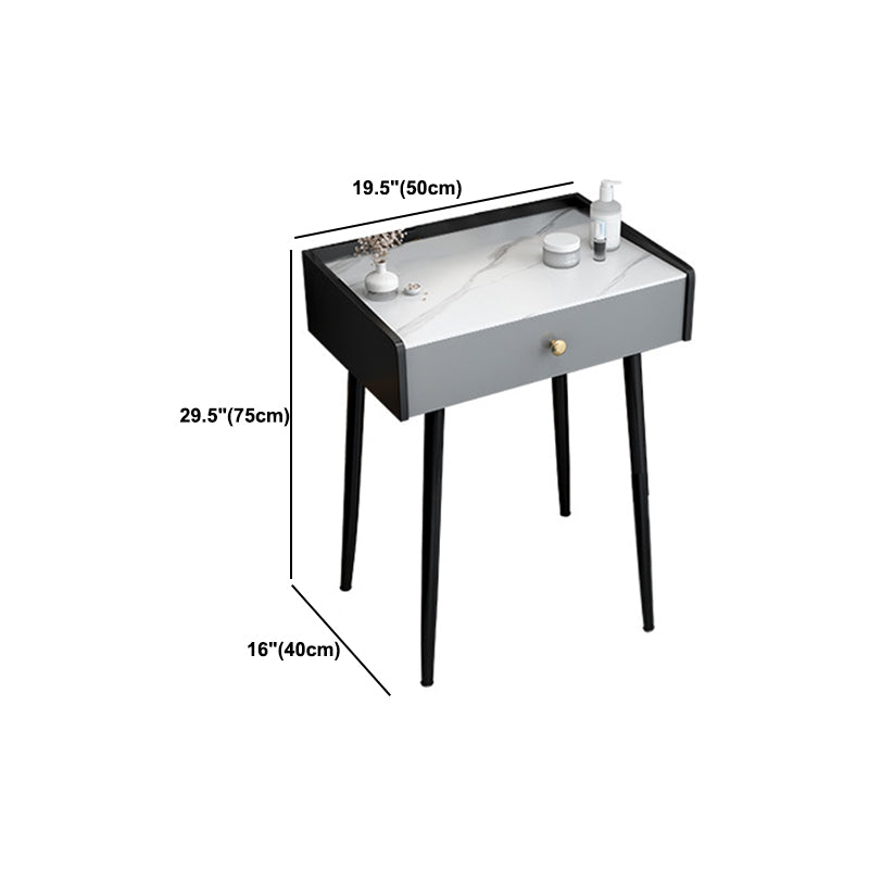 Modern Compact Makeup Vanity 1/2 Cassette da toeletta con sgabello imbottito