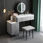 Tabouret de maquillage de vanité en pierre moderne ensemble tabouret gris