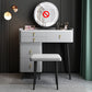 Tabouret de maquillage de vanité en pierre moderne ensemble tabouret gris