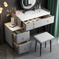 Tabouret de maquillage de vanité en pierre moderne ensemble tabouret gris