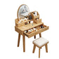 4 cassetti e specchio set da toeletta per il trucco per il trucco per il trucco per la scrivania in legno in legno