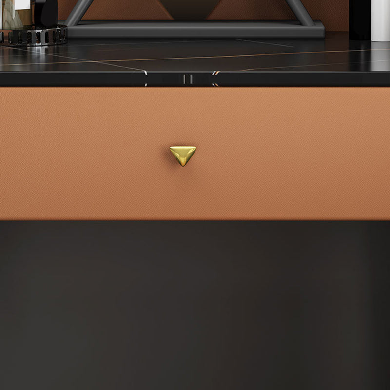 Tocador contemporáneo 2 cajones de almacenamiento tocador con taburetes acolchados