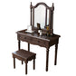 3-Piece Set Makeup Vanity Victorian Mirror and Stool Dressing Desk Clearhalo 'Bedroom Furniture' 'furn' 'furn_makeup_vanities' 'Furniture' 'Makeup Vanities' 'makeup_vanities' 6084286