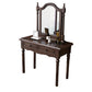 3-Piece Set Makeup Vanity Victorian Mirror and Stool Dressing Desk Clearhalo 'Bedroom Furniture' 'furn' 'furn_makeup_vanities' 'Furniture' 'Makeup Vanities' 'makeup_vanities' 6084292
