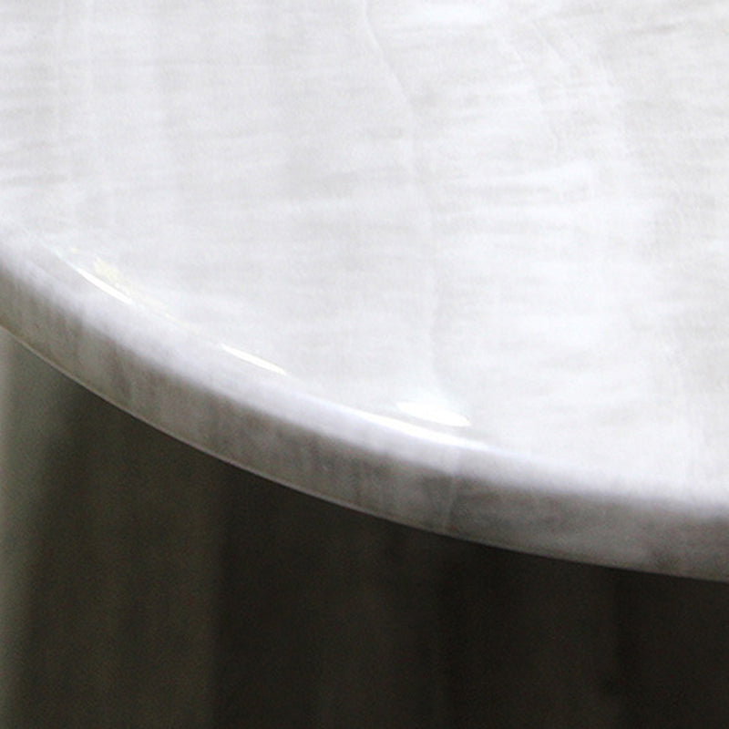 Glam rechthoekige witte salontafel met marmeren blad en stalen onderstel