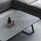 Rectangle Stone Top Coffee Table with Black Metal Trestle Base Clearhalo 'Coffee & Accent Tables' 'Coffee Tables' 'coffee_tables' 'furn' 'furn_coffee_tables' 'Furniture' 'Living Room Furniture' 6084381