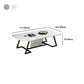 Rectangle Stone Top Coffee Table with Black Metal Trestle Base Clearhalo 'Coffee & Accent Tables' 'Coffee Tables' 'coffee_tables' 'furn' 'furn_coffee_tables' 'Furniture' 'Living Room Furniture' 6084388