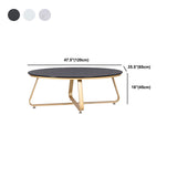 Glam Style Cocktail Table with Oval Top and Golden Iron Cross Base