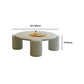 Scandinavian Round Wood Coffee Table with 4 Legs Coffee Table in White Clearhalo 'Coffee & Accent Tables' 'Coffee Tables' 'coffee_tables' 'furn' 'furn_coffee_tables' 'Furniture' 'Living Room Furniture' 6084439