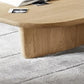 Solid Wood Coffee Table with 2 Legs and Rectangle Top Scandinavian