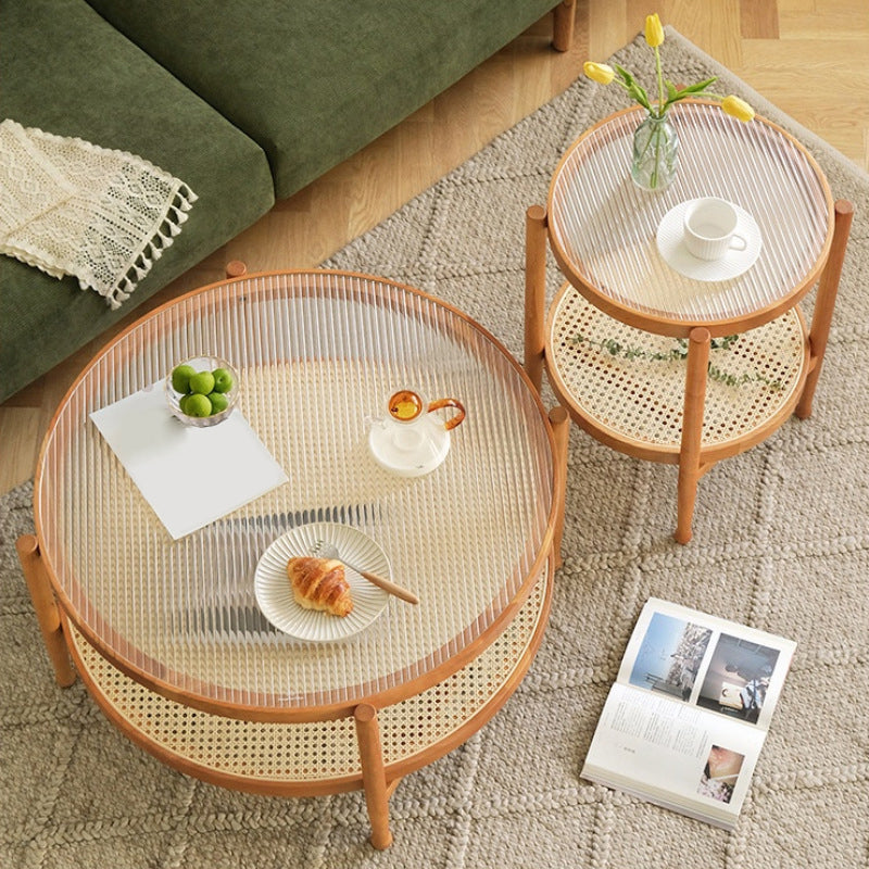 Contemporary 3/4 Legs Wooden with Storage Shelf Coffee Table Clearhalo 'Coffee & Accent Tables' 'Coffee Tables' 'coffee_tables' 'furn' 'furn_coffee_tables' 'Furniture' 'Living Room Furniture' 6084529
