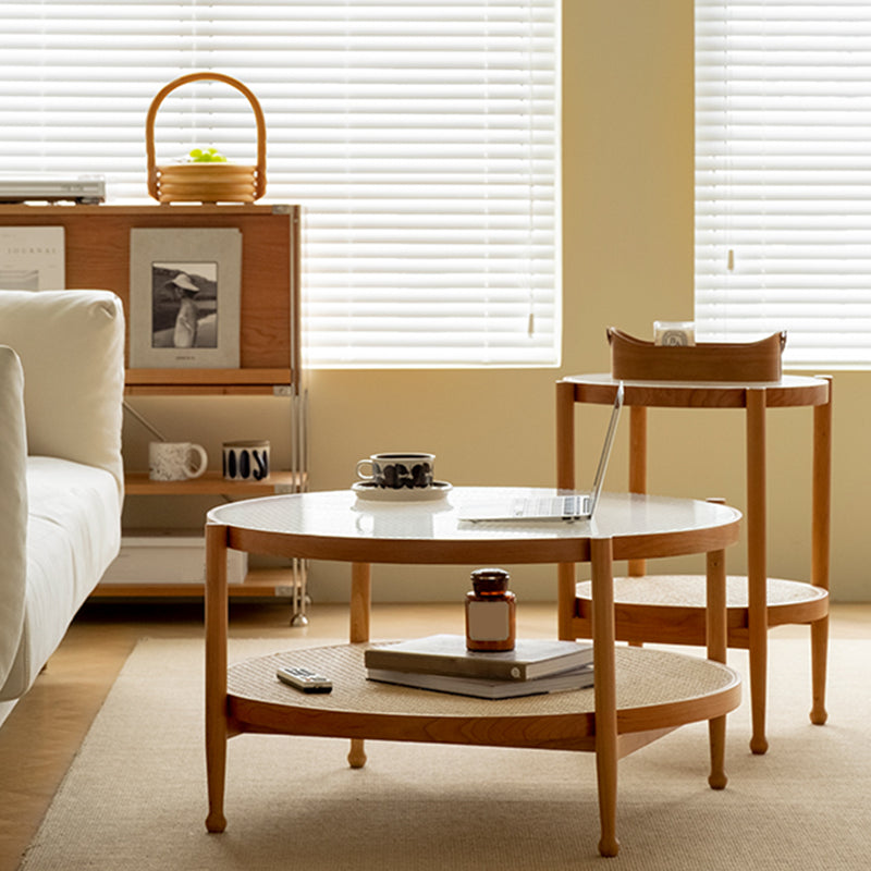 Contemporary 3/4 Legs Wooden with Storage Shelf Coffee Table Clearhalo 'Coffee & Accent Tables' 'Coffee Tables' 'coffee_tables' 'furn' 'furn_coffee_tables' 'Furniture' 'Living Room Furniture' 6084530