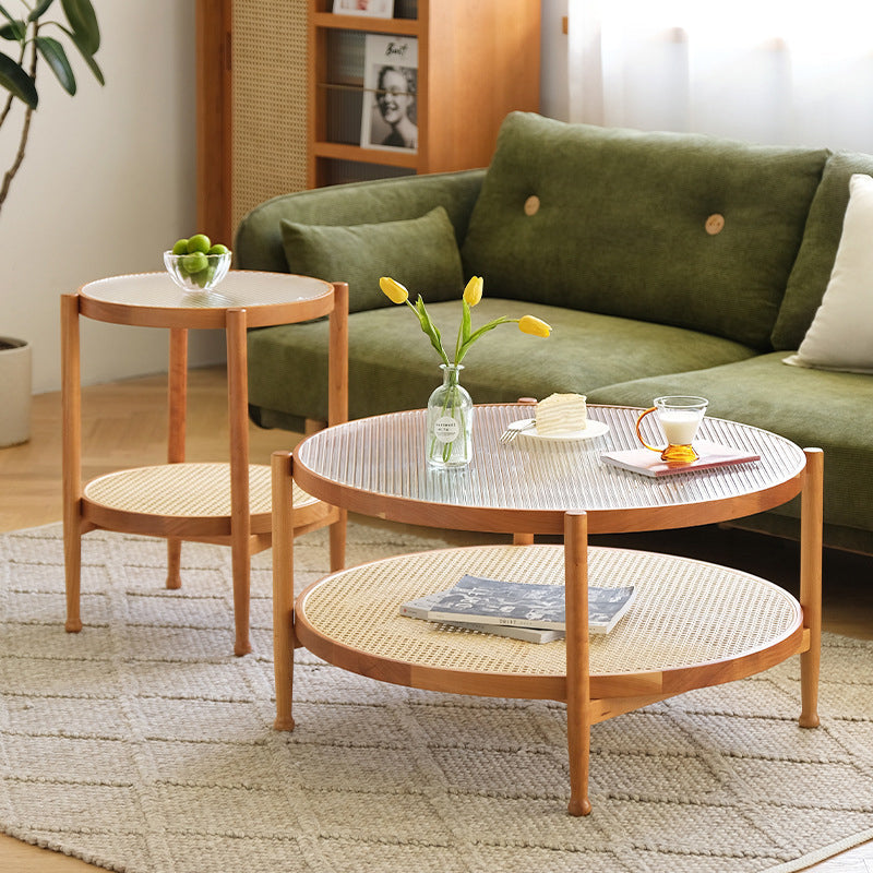 Contemporary 3/4 Legs Wooden with Storage Shelf Coffee Table Clearhalo 'Coffee & Accent Tables' 'Coffee Tables' 'coffee_tables' 'furn' 'furn_coffee_tables' 'Furniture' 'Living Room Furniture' 6084532