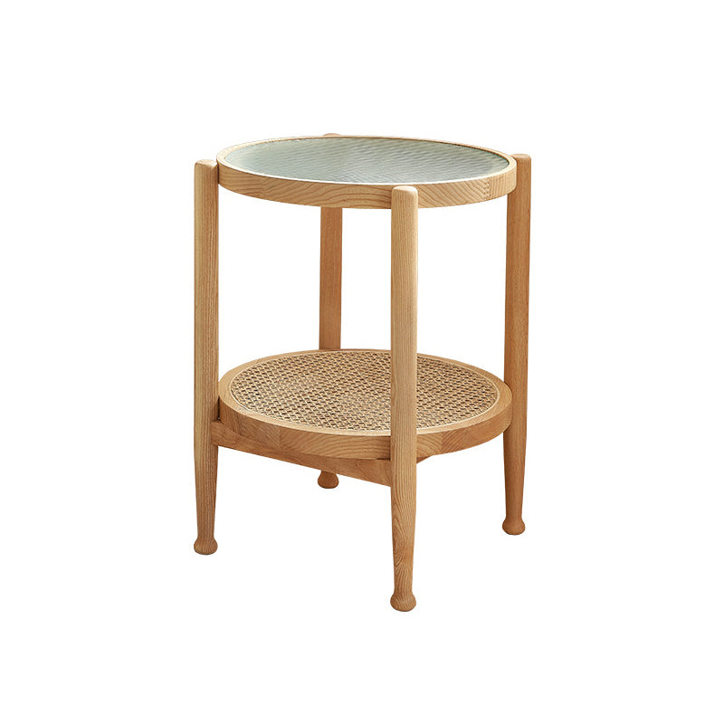 Contemporary 3/4 Legs Wooden with Storage Shelf Coffee Table 19.7"L x 19.7"W x 23.5"H Wood Clearhalo 'Coffee & Accent Tables' 'Coffee Tables' 'coffee_tables' 'furn' 'furn_coffee_tables' 'Furniture' 'Living Room Furniture' 6084533