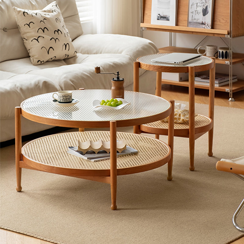 Contemporary 3/4 Legs Wooden with Storage Shelf Coffee Table Clearhalo 'Coffee & Accent Tables' 'Coffee Tables' 'coffee_tables' 'furn' 'furn_coffee_tables' 'Furniture' 'Living Room Furniture' 6084544