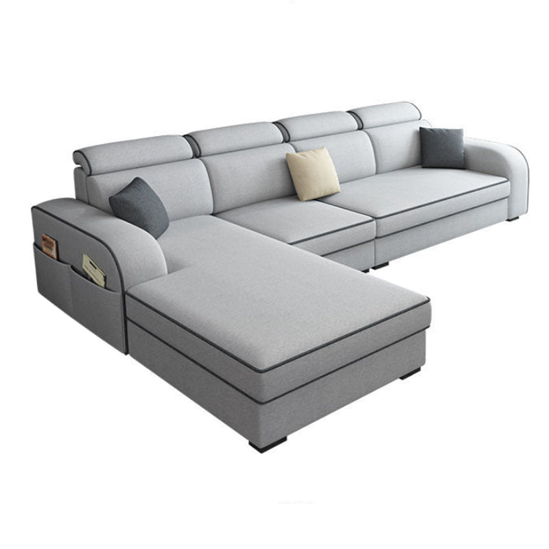 Divano e chaise del braccio quadrato di miscela di cotone per soggiorno con deposito