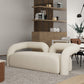 Hedendaagse stijl gebogen bankverklaring Tuxedo Arm Sofa in wit