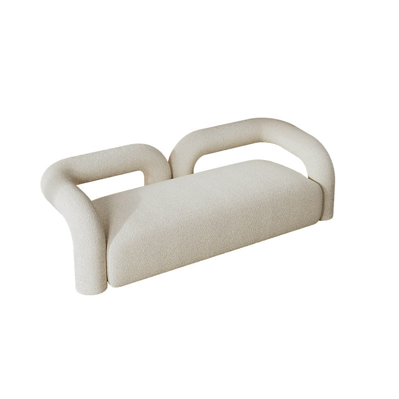Hedendaagse stijl gebogen bankverklaring Tuxedo Arm Sofa in wit