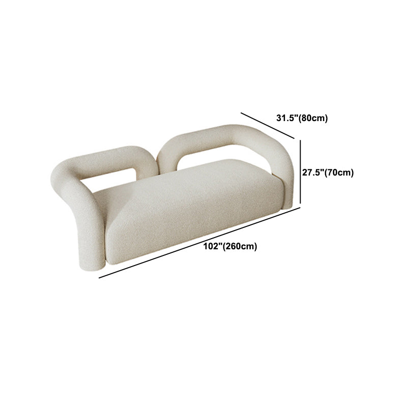 Hedendaagse stijl gebogen bankverklaring Tuxedo Arm Sofa in wit