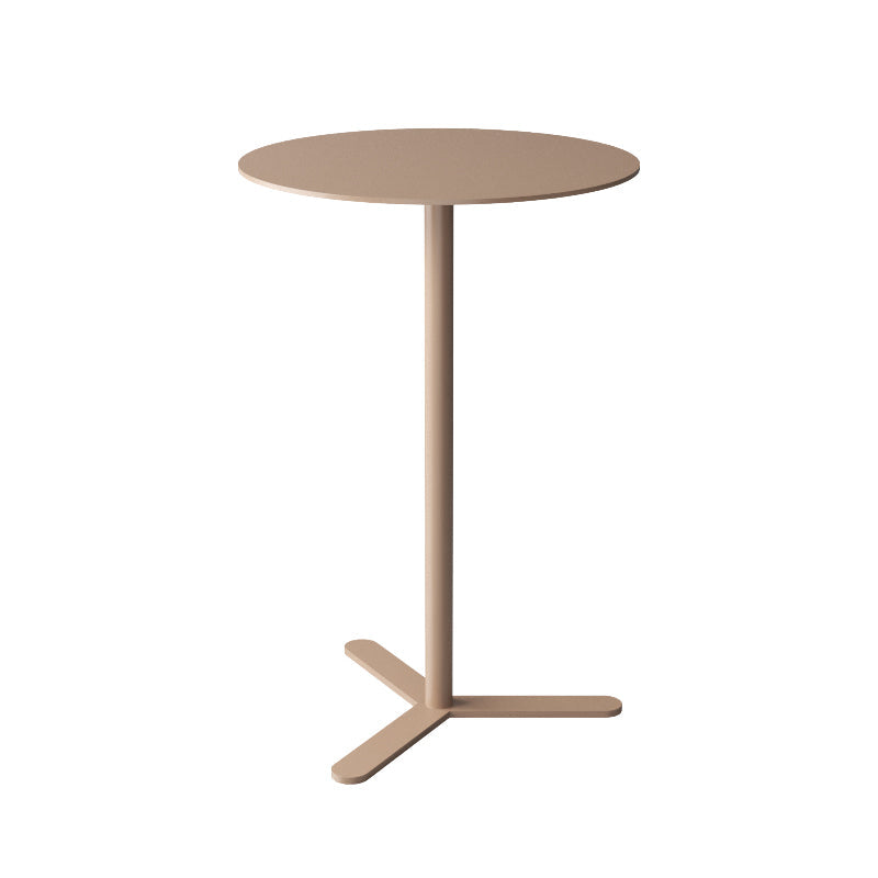 Mid-Century Metal Side End Table Pedestal Corner Table for Living Room