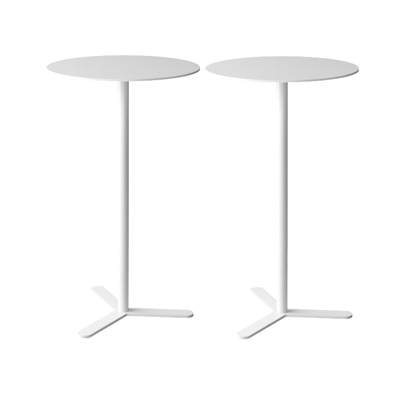 Mid-Century Metal Side End Table Pedestal Corner Table for Living Room