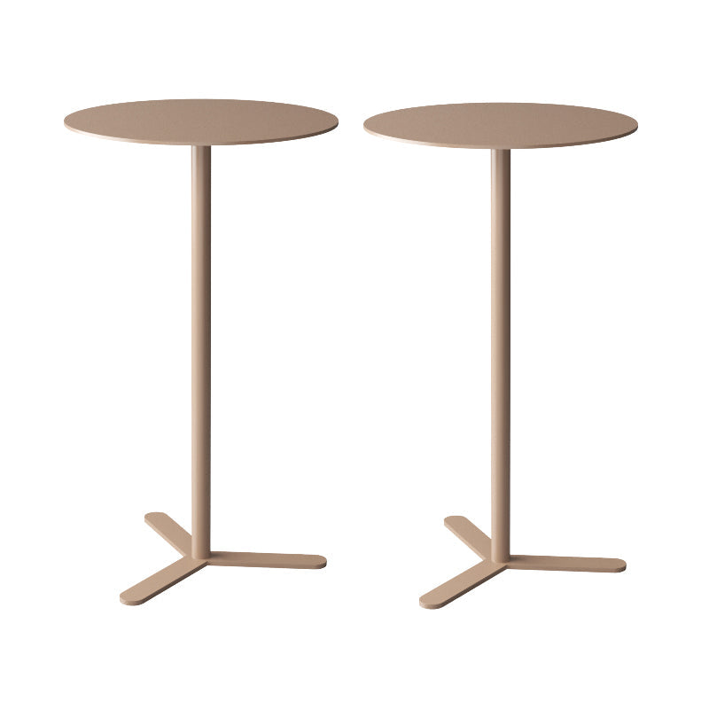 Mid-Century Metal Side End Table Pedestal Corner Table for Living Room