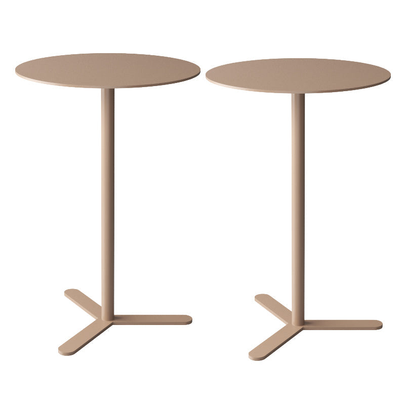 Mid-Century Metal Side End Table Pedestal Corner Table for Living Room