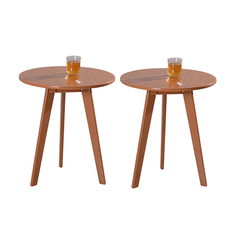 27.56" Tall Round Wood Side Table Contemporary Tri Pin End Table Brown 2 Clearhalo 'Coffee & Accent Tables' 'End & Side Tables' 'end_side_tables' 'furn' 'furn_end_side_tables' 'Furniture' 'Living Room Furniture' 6084705