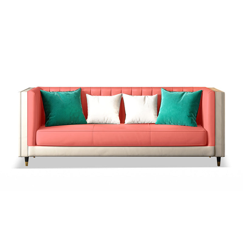 Divano a smoking in pelle genuino di divano standard con schiena contemporanea