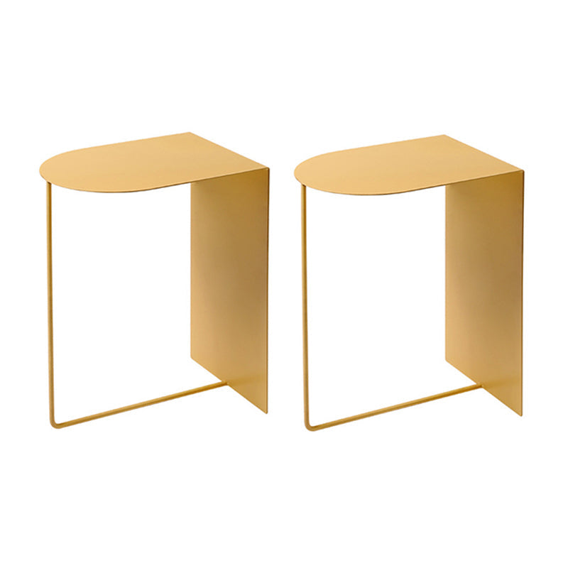 19.7" Tall Iron Side Table Mid-Century Sofa Side Accent Table Yellow 2 Clearhalo 'Coffee & Accent Tables' 'End & Side Tables' 'end_side_tables' 'furn' 'furn_end_side_tables' 'Furniture' 'Living Room Furniture' 6084931