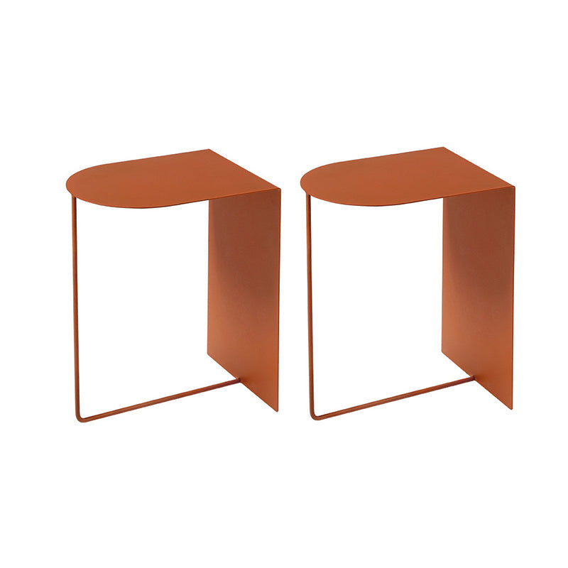 19.7" Tall Iron Side Table Mid-Century Sofa Side Accent Table Orange 2 Clearhalo 'Coffee & Accent Tables' 'End & Side Tables' 'end_side_tables' 'furn' 'furn_end_side_tables' 'Furniture' 'Living Room Furniture' 6084934