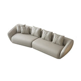 Genuine Leather Sloped Arm Sofa Contemporary Standard Sofa with Pillows Clearhalo 'furn' 'furn_sofas' 'Furniture' 'Living Room Furniture' 'Sofa' 'sofas' 6084960