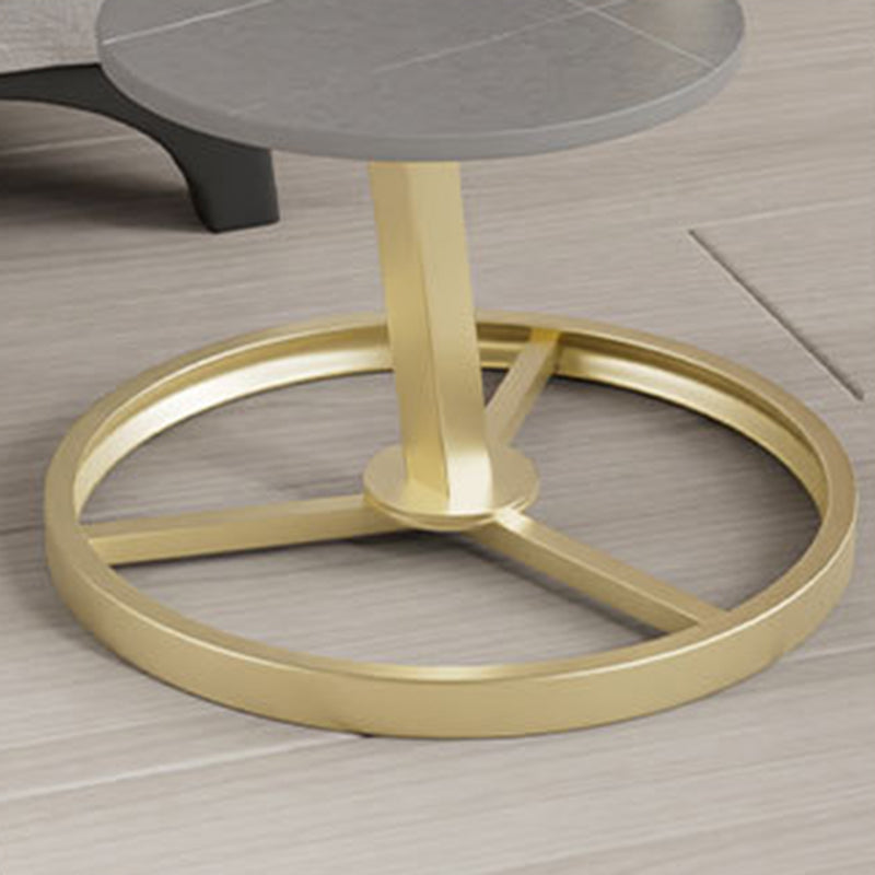 Modern Double Tier Side End Table Round Corner Table for Living Room Clearhalo 'Coffee & Accent Tables' 'End & Side Tables' 'end_side_tables' 'furn' 'furn_end_side_tables' 'Furniture' 'Living Room Furniture' 6084980
