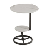 Modern Double Tier Side End Table Round Corner Table for Living Room Clearhalo 'Coffee & Accent Tables' 'End & Side Tables' 'end_side_tables' 'furn' 'furn_end_side_tables' 'Furniture' 'Living Room Furniture' 6084993