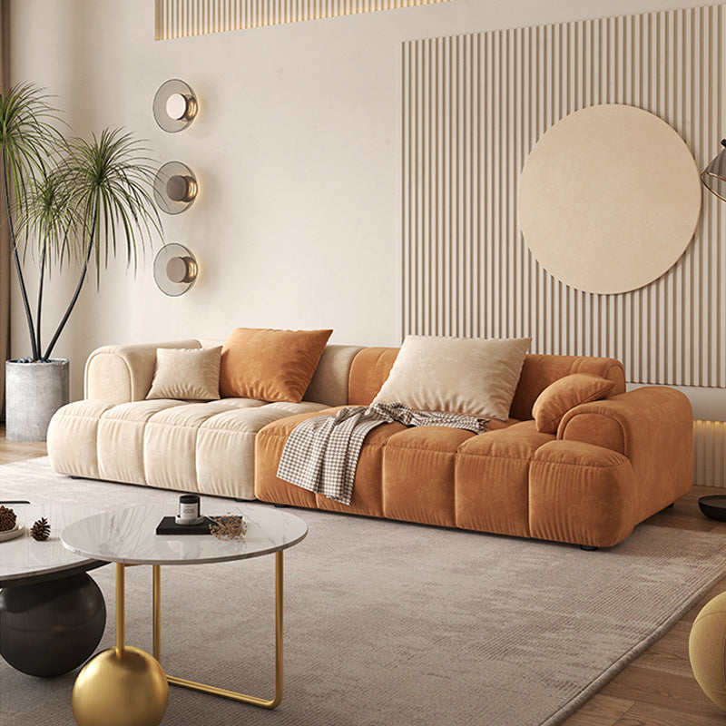 Contemporary Recessed Arm Standard Sofa Cushions Seating for Apartment